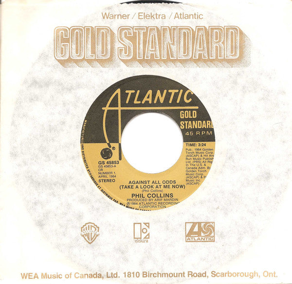 Phil Collins : Against All Odds / I Cannot Believe It's True (7", Single)