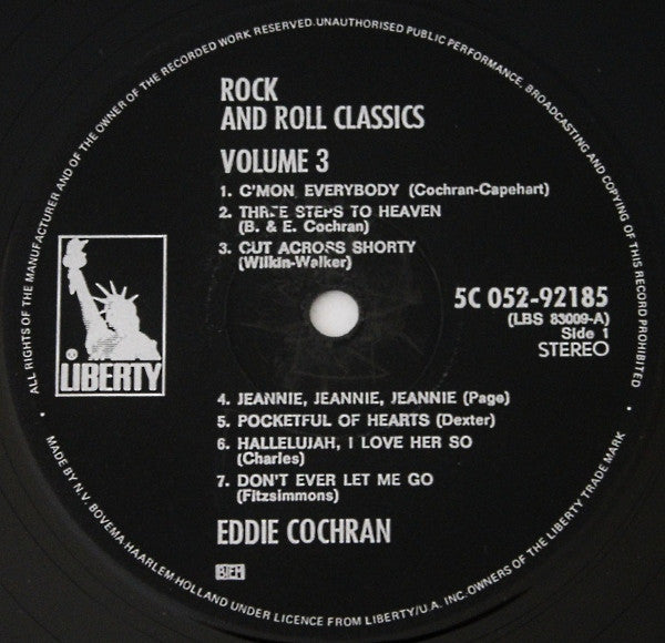 Eddie Cochran : Rock And Roll Classics Vol. 3 (LP, Comp)