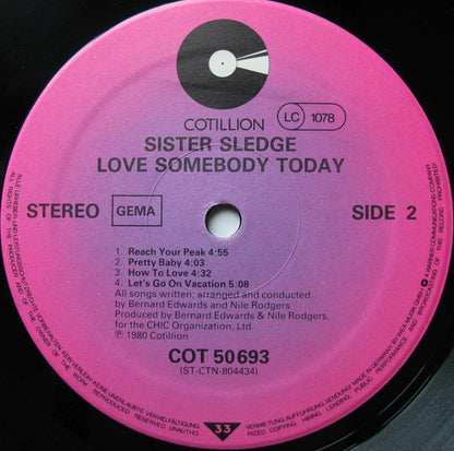 Sister Sledge : Love Somebody Today (LP, Album)