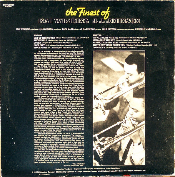 Kai Winding & J.J. Johnson : The Finest Of K & JJ (LP, Album, RE)