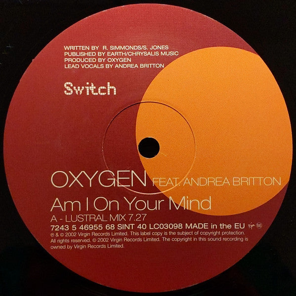 Oxygen Feat. Andrea Britton : Am I On Your Mind (12", Single)