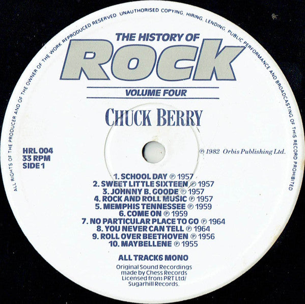 Chuck Berry / Gene Vincent / Everly Brothers / Sam Cooke : The History Of Rock (Volume Four) (2xLP, Comp, Mono)