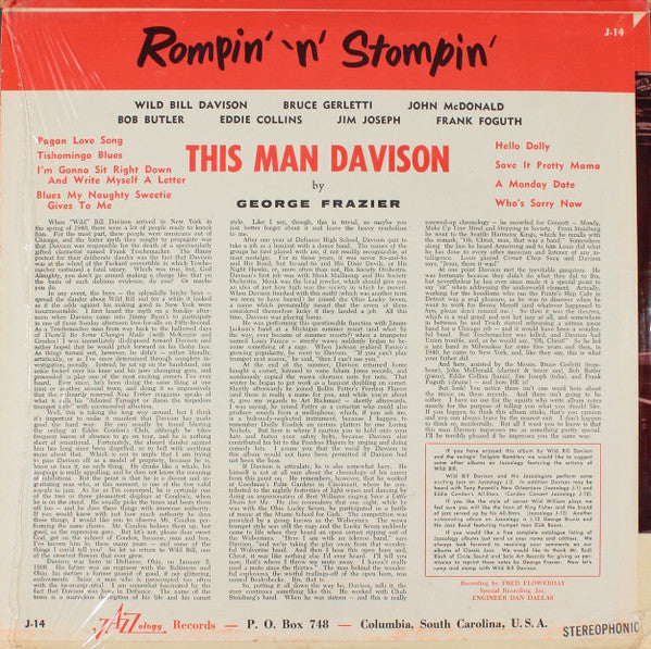 Wild Bill Davison : Rompin' 'N' Stompin' (LP, Album)