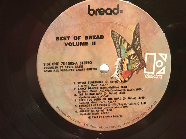 Bread : The Best Of Bread Volume Two (LP, Comp)
