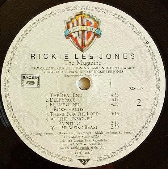 Rickie Lee Jones : The Magazine (LP, Album)