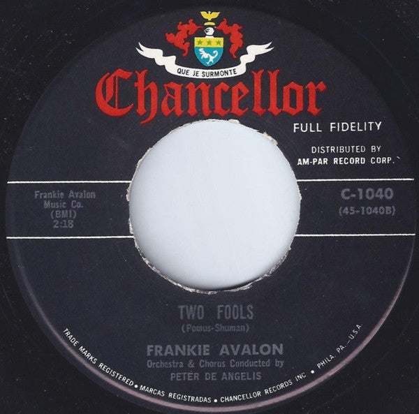 Frankie Avalon : Just Ask Your Heart (7", Single, Mon)