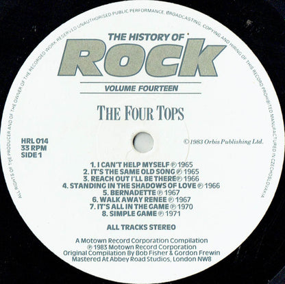 Four Tops / The Supremes / The Miracles / Stevie Wonder : The History Of Rock (Volume Fourteen) (2xLP, Comp, Mono, Cze)