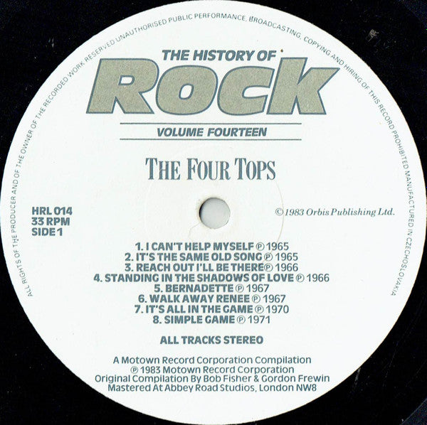 Four Tops / The Supremes / The Miracles / Stevie Wonder : The History Of Rock (Volume Fourteen) (2xLP, Comp, Mono, Cze)