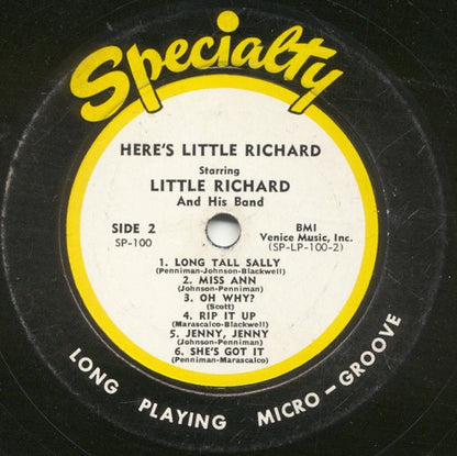 Little Richard : Here's Little Richard (LP, Album, Mono, 1st)