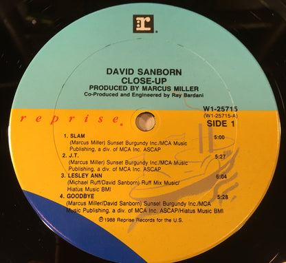 David Sanborn : Close-Up (LP, Album, Club)