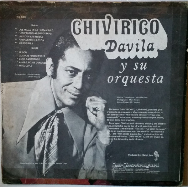 Chivirico Davila : De Nuevo (LP, Album)