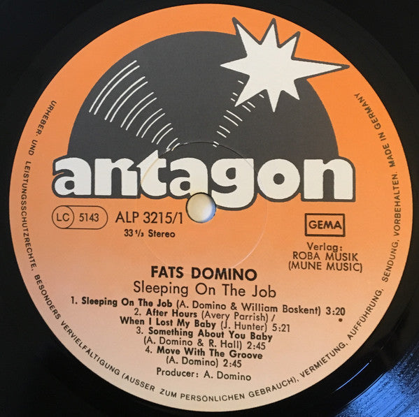 Fats Domino : Sleeping On The Job (LP, Album)