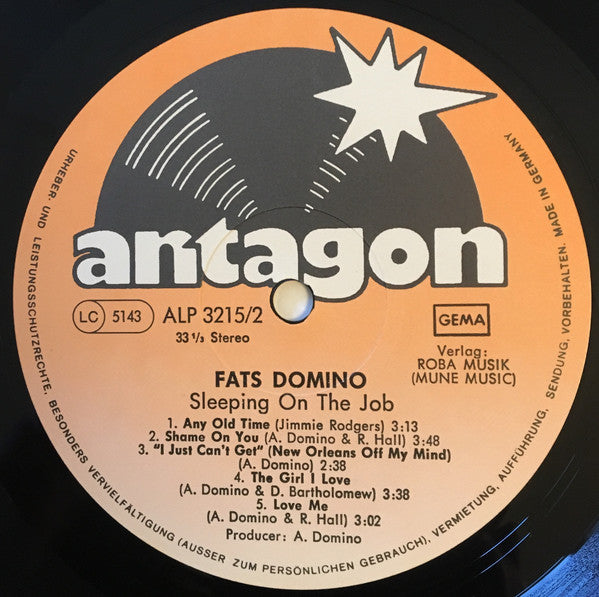 Fats Domino : Sleeping On The Job (LP, Album)