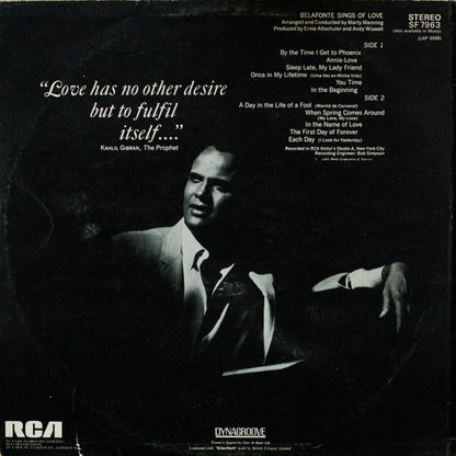 Harry Belafonte : Belafonte Sings Of Love (LP, Album)