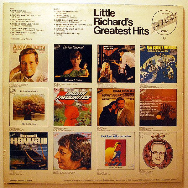 Little Richard : Little Richard’s Greatest Hits - Recorded Live (LP, Album, RE, Red)