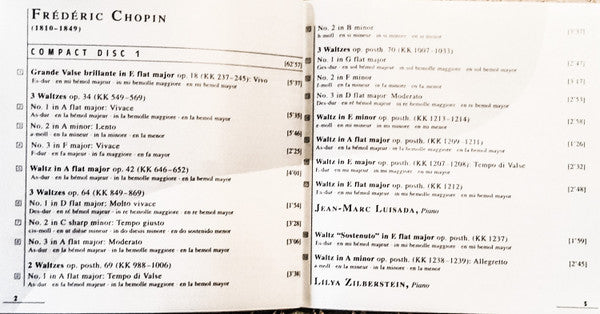 Frédéric Chopin, Jean-Marc Luisada, Lilya Zilberstein, Beaux Arts Trio, Mstislav Rostropovich, Martha Argerich : Chopin Complete Edition: Waltzes • Chamber Music (2xCD, Comp, RE)
