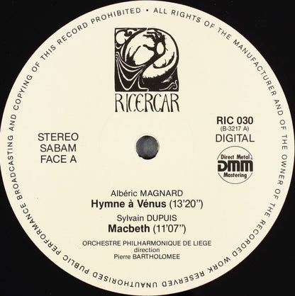 Albéric Magnard / Sylvain Dupuis (2) / Jean Sibelius / Ferruccio Busoni - Orchestre Philharmonique De Liège, Pierre Bartholomée : Du Crepuscule À L'aurore (LP)