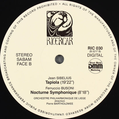 Albéric Magnard / Sylvain Dupuis (2) / Jean Sibelius / Ferruccio Busoni - Orchestre Philharmonique De Liège, Pierre Bartholomée : Du Crepuscule À L'aurore (LP)