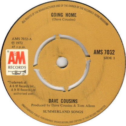Dave Cousins : Going Home (7", Single)