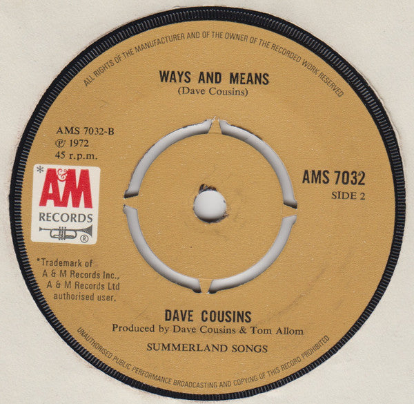 Dave Cousins : Going Home (7", Single)