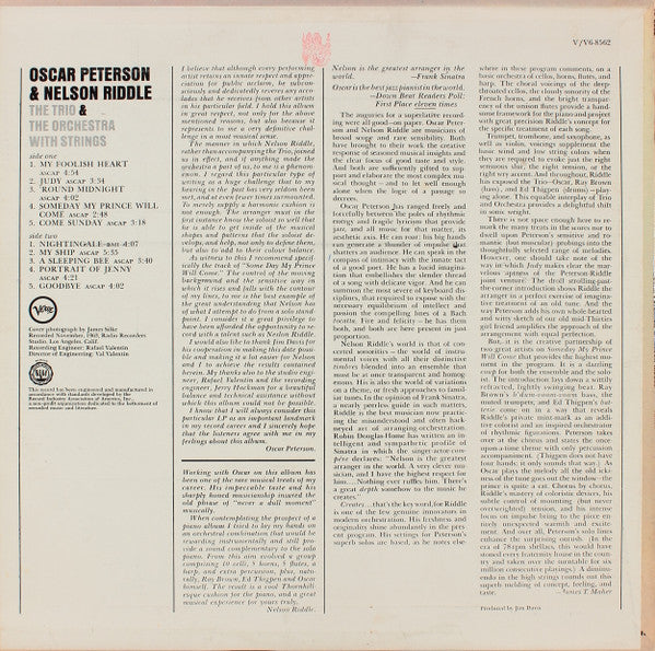 Oscar Peterson & Nelson Riddle : Oscar Peterson & Nelson Riddle (LP, Album)