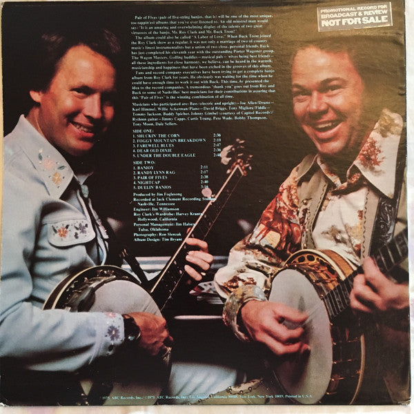 Roy Clark & Buck Trent : Pair Of Fives (Banjos,That Is) (LP, Promo)