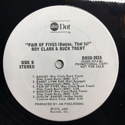 Roy Clark & Buck Trent : Pair Of Fives (Banjos,That Is) (LP, Promo)