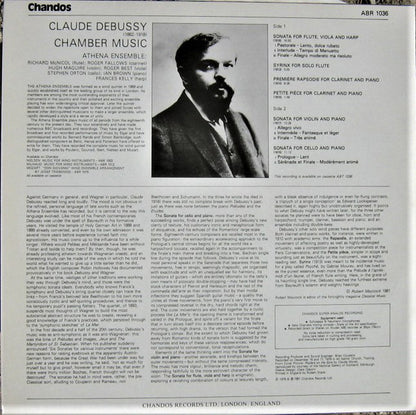 Claude Debussy - Athena Ensemble : Chamber Music (LP, Album, Sup)
