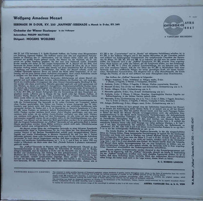 Wolfgang Amadeus Mozart - Mogens Wöldike, Orchester Der Wiener Staatsoper : Serenade In D-Dur, KV. 250 ("Haffner") (LP)