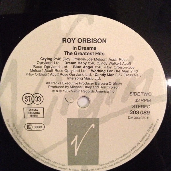 Roy Orbison : In Dreams: The Greatest Hits (2xLP, Album)