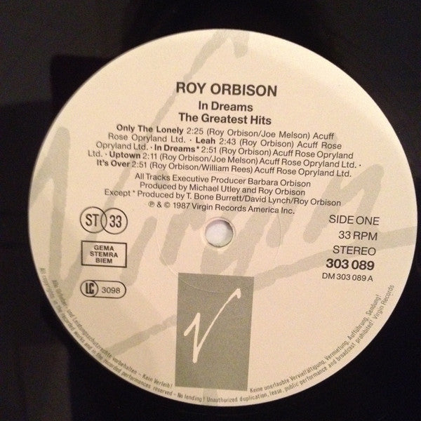 Roy Orbison : In Dreams: The Greatest Hits (2xLP, Album)