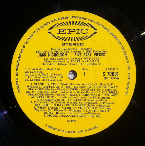 Various : Five Easy Pieces (Original Soundtrack Recording) (LP)