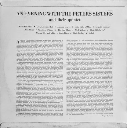 Peters Sisters : An Evening With The Peters Sisters And Their Quintet (LP, Album, Mono)