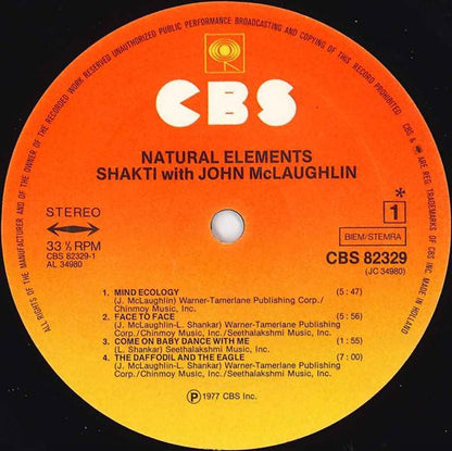 Shakti (2) With John McLaughlin : Natural Elements (LP, Album)