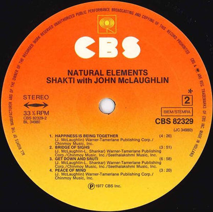 Shakti (2) With John McLaughlin : Natural Elements (LP, Album)