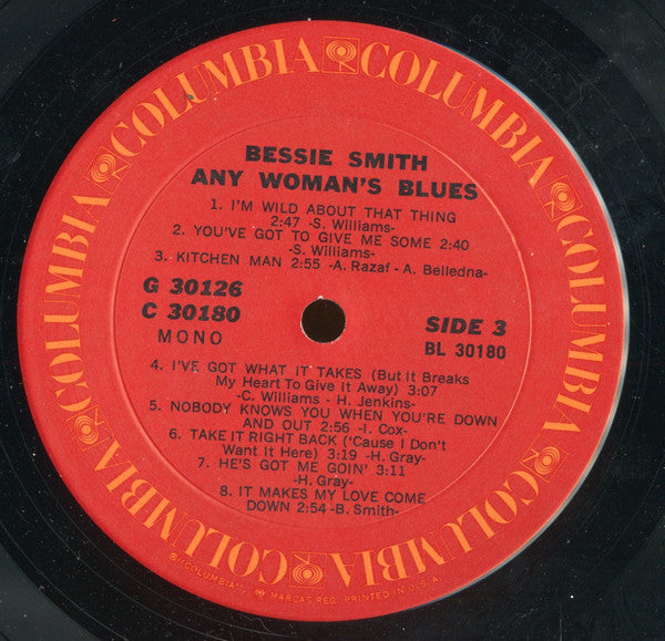 Bessie Smith : Any Woman's Blues (2xLP, Comp, Mono, Gat)