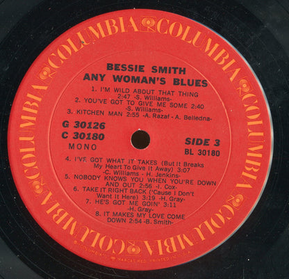 Bessie Smith : Any Woman's Blues (2xLP, Comp, Mono, Gat)