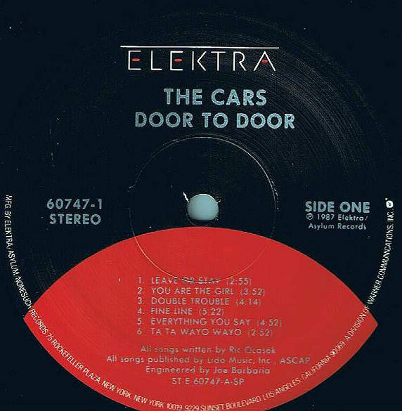 The Cars : Door To Door (LP, Album, SP-)