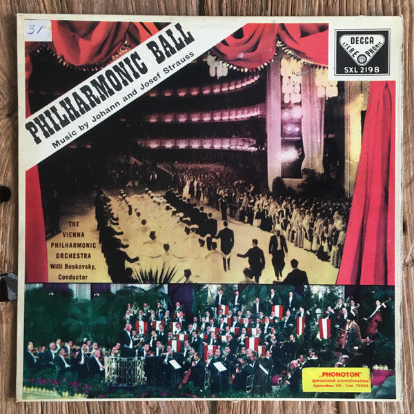 Wiener Philharmoniker, Willi Boskovsky : Philharmonic Ball (Music By Johann And Josef Strauss) (LP, RP, ED3)