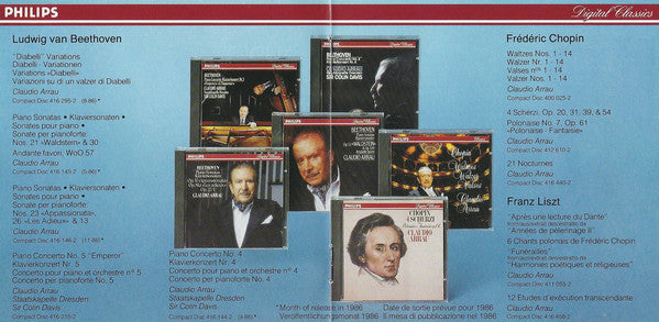 Franz Liszt, Claudio Arrau, London Symphony Orchestra, Sir Colin Davis : The Piano Concertos / 3 Etudes De Concert (CD, Comp)