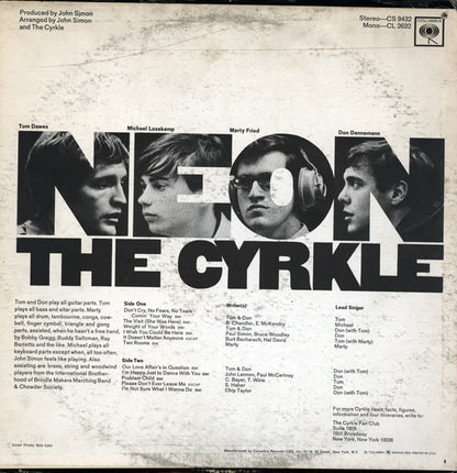 The Cyrkle : Neon (LP, Album, Mono, San)