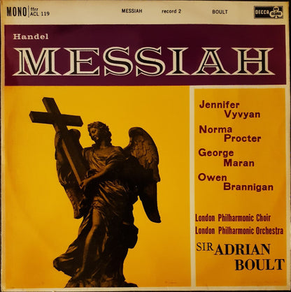 Georg Friedrich Händel - Jennifer Vyvyan, Norma Procter, George Maran, Owen Brannigan, London Philharmonic Choir, London Philharmonic Orchestra, Sir Adrian Boult : Messiah (3xLP, Mono)