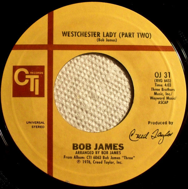 Bob James : Westchester Lady (7")