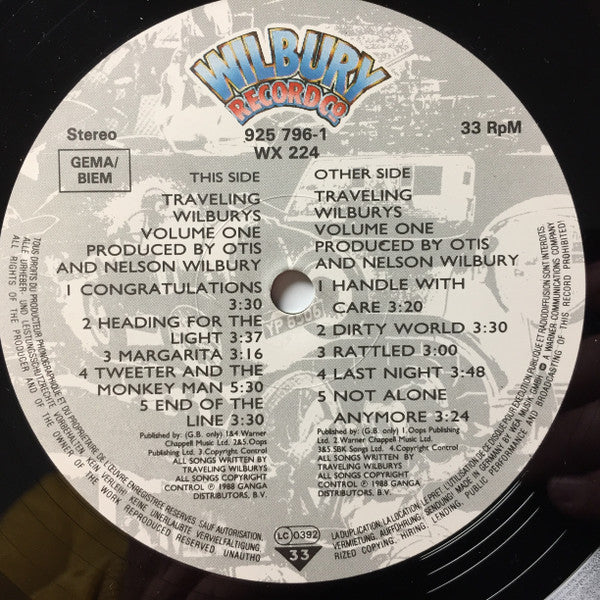 Traveling Wilburys : Volume One (LP, Album, R/S)