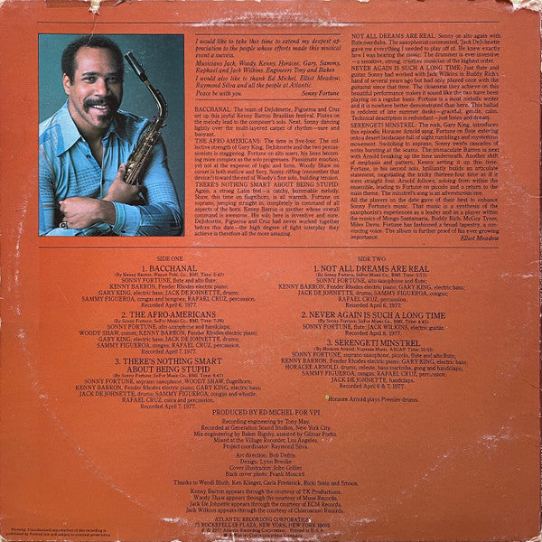 Sonny Fortune : Serengeti Minstrel (LP, Album, RI )