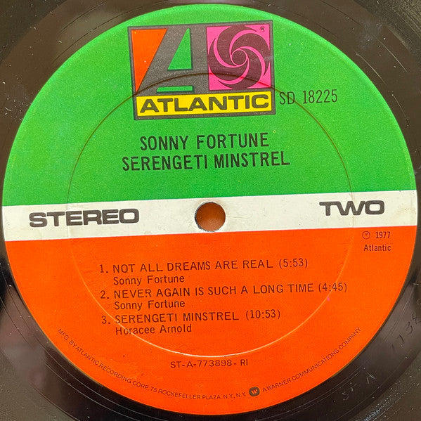 Sonny Fortune : Serengeti Minstrel (LP, Album, RI )