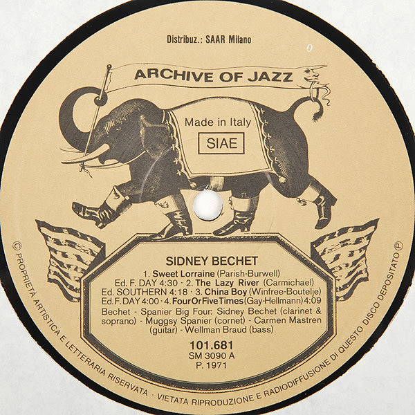 Sidney Bechet : Archive Of Jazz Volume 16 (LP)