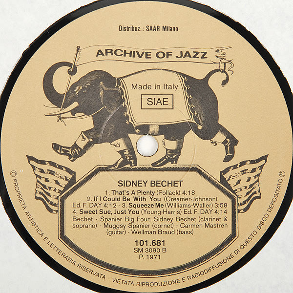 Sidney Bechet : Archive Of Jazz Volume 16 (LP)