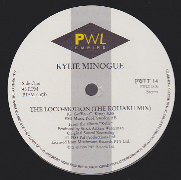 Kylie Minogue : The Loco-Motion (12", Single)