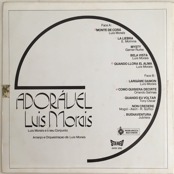 Luis Morais : Adorável (LP, Album)